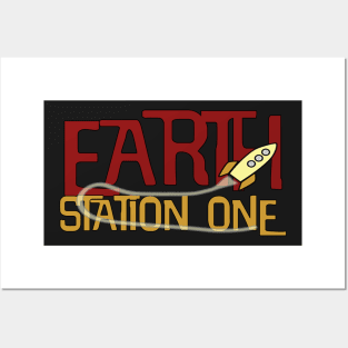 Earth Station One Rocket Ship Posters and Art